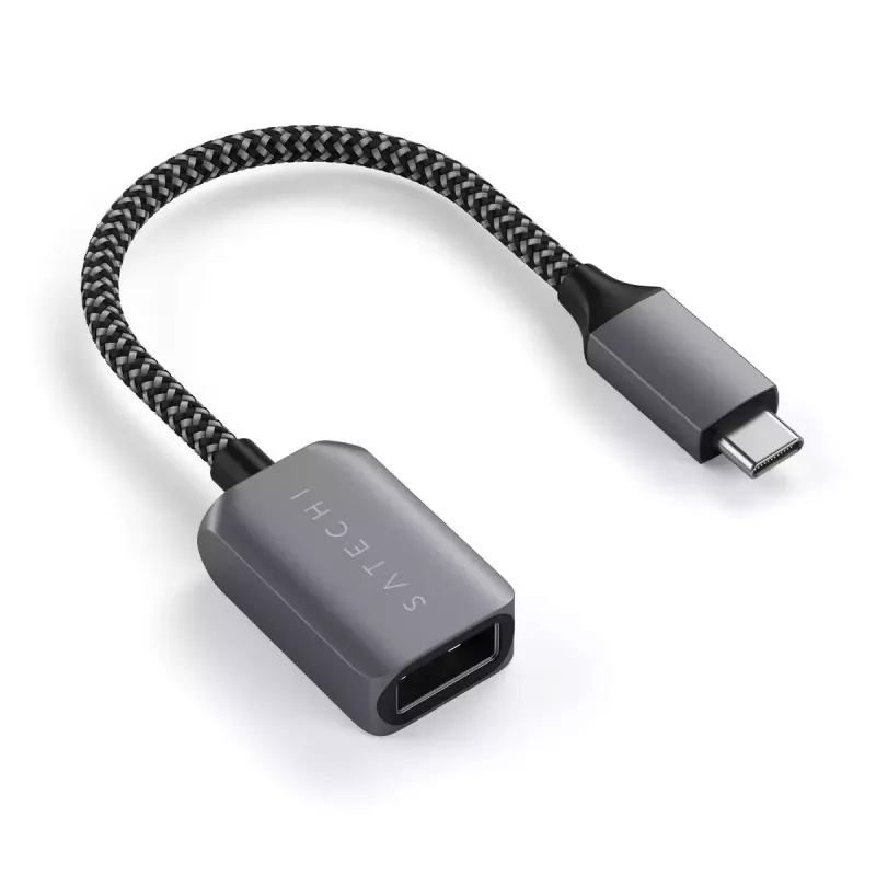 Cabo USB Satechi ST-UCATCM USB-C para USB-A, USB 3.2 Gen 1 (5 Gbit/s), cinzento