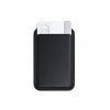 Porta-cartões Satechi ST-VLWK preto — pele vegana, 66×105×9,5 mm