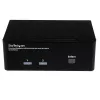 Comutador KVM USB StarTech.com 2 portas Dual DisplayPort com áudio e hub USB 2.0