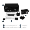 Comutador KVM USB StarTech.com 2 portas Dual DisplayPort com áudio e hub USB 2.0