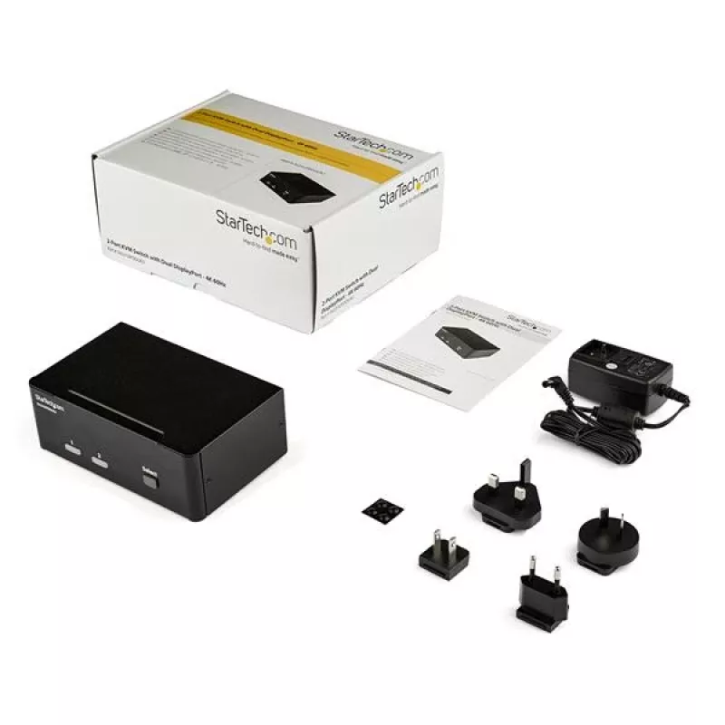 Comutador KVM StarTech.com 2 portas DisplayPort dual monitor – 4K 60Hz