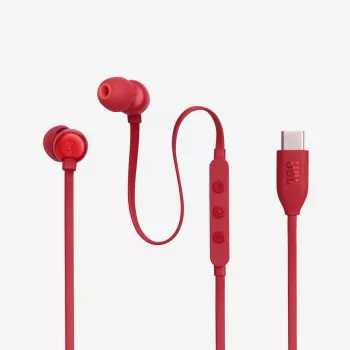 Auscultadores JBL Tune 310C com fios in-ear chamadas/música USB Type-C vermelho