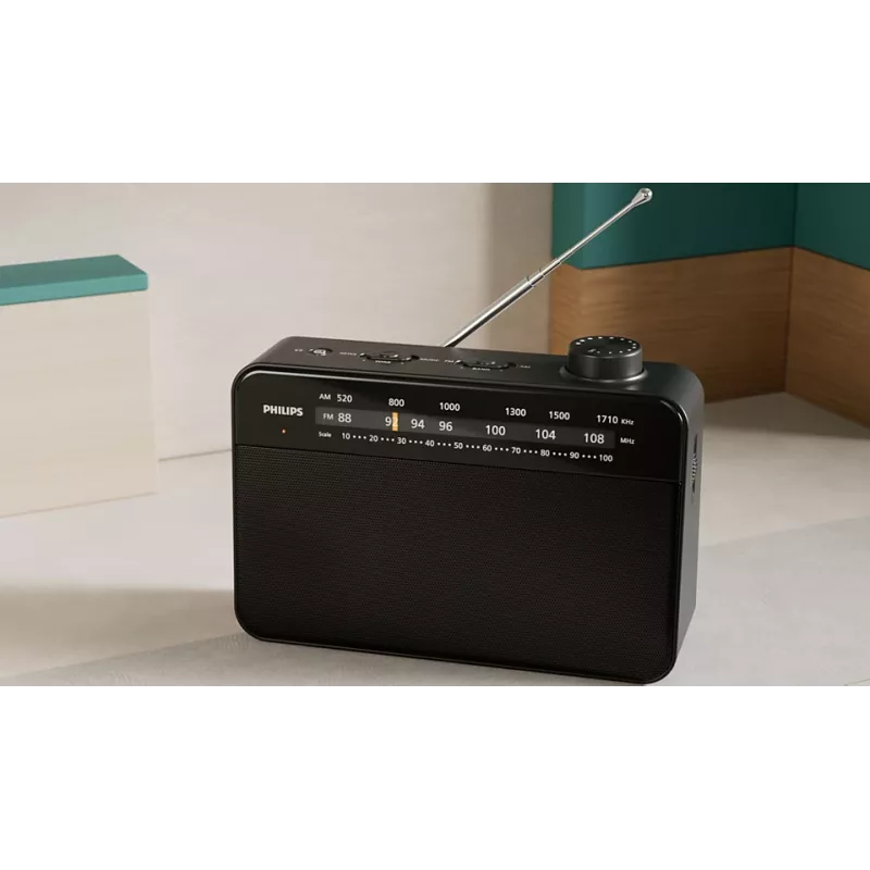 Rádio portátil Philips TAR2509/10 analógico AM FM preto