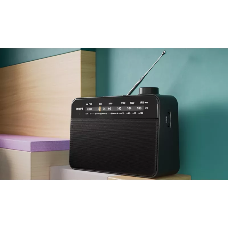 Rádio portátil Philips TAR2509/10 analógico AM FM preto