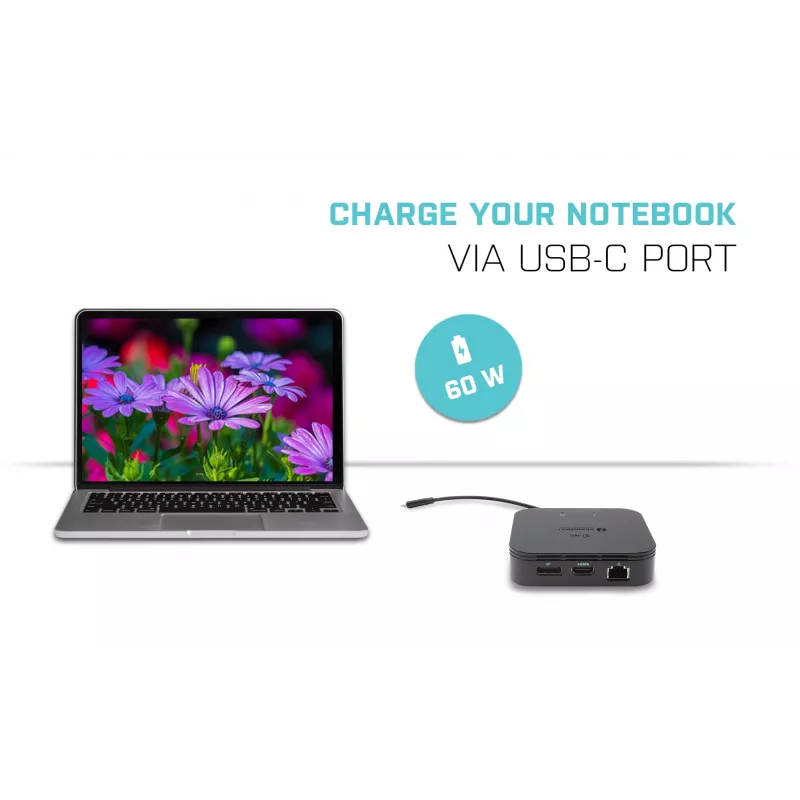 Dock de viagem i-tec Thunderbolt 3 dual ecrã 4K + Power Delivery 60W