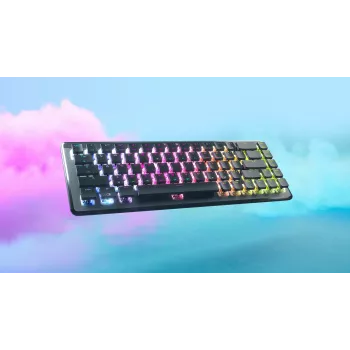 Teclado gaming Turtle Beach Vulcan II Mini Air RF Wireless + Bluetooth QWERTZ alemão preto