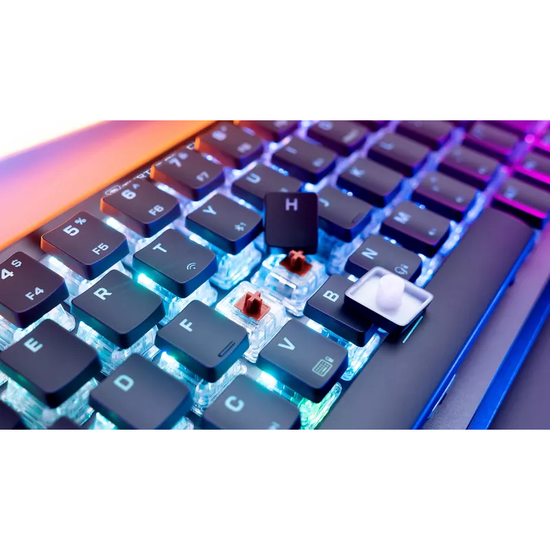 Turtle Beach Vulcan II Mini Air TBK-3101-02-DE teclado gaming, disposição alemã (QWERTZ), interruptores lineares TITAN II Optical Red, preto