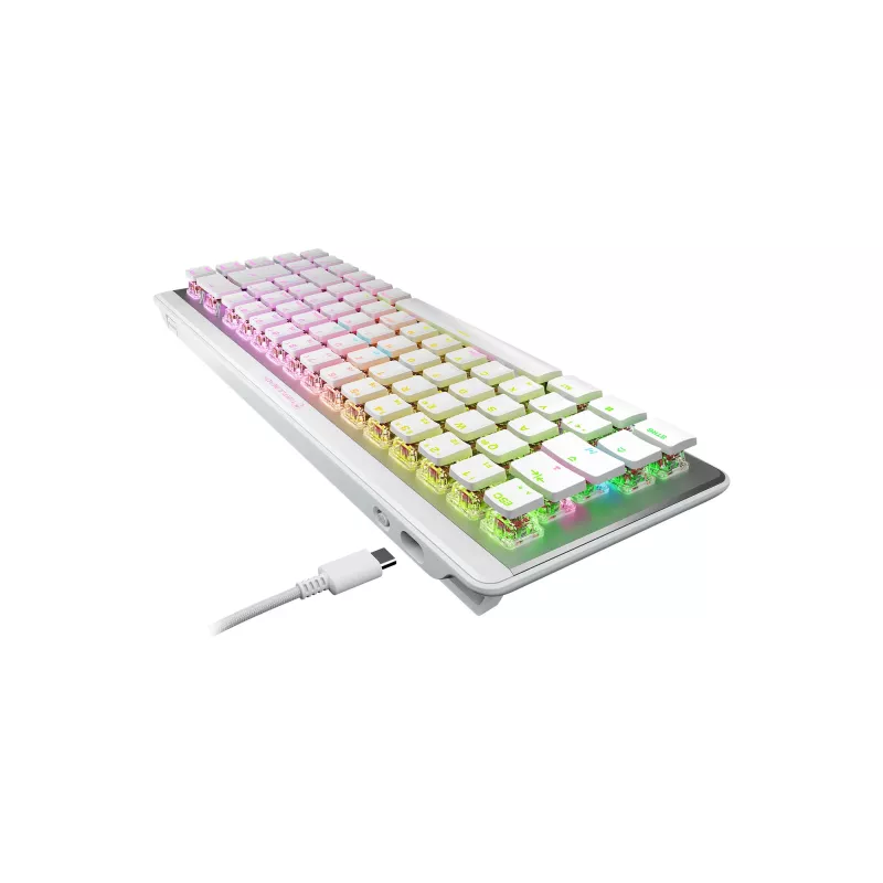 Teclado gaming Turtle Beach Vulcan II Mini Air RF Wireless + Bluetooth QWERTZ alemão branco