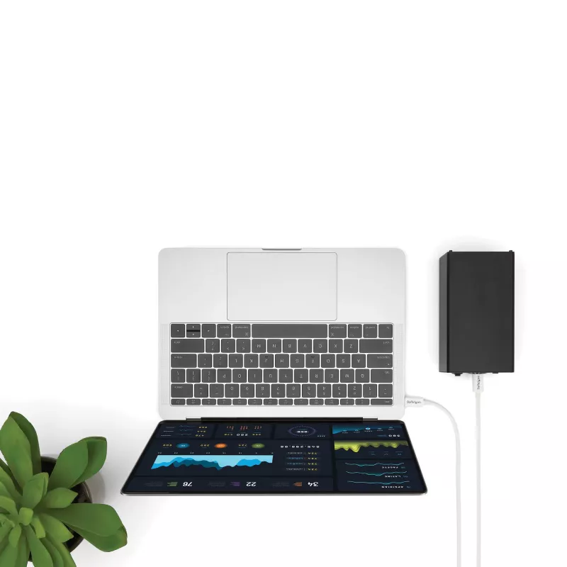 Cabo Thunderbolt 3 StarTech.com – 20 Gbit/s – 1 m – branco – compatível com Thunderbolt, USB e DisplayPort