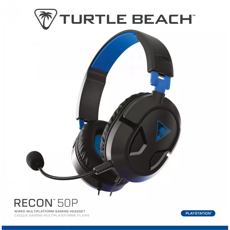 Headset Turtle Beach Recon 50P headset gaming com fios – PS5, PS4, Xbox Series X ou S, Xbox One e PC
