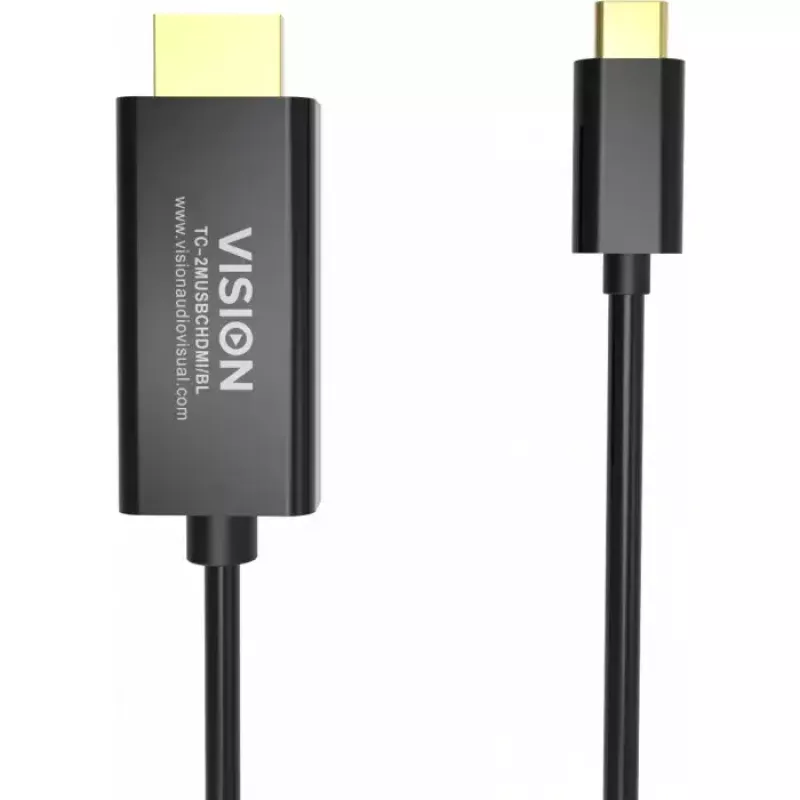 Cabo DisplayPort Vision TC 2MUSBCDP8K/BL 2 m USB Type-C preto