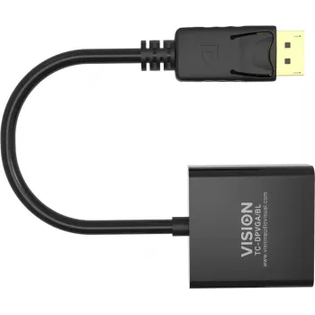 Adaptador de cabo de vídeo DisplayPort VGA Vision TC-DPVGA/BL