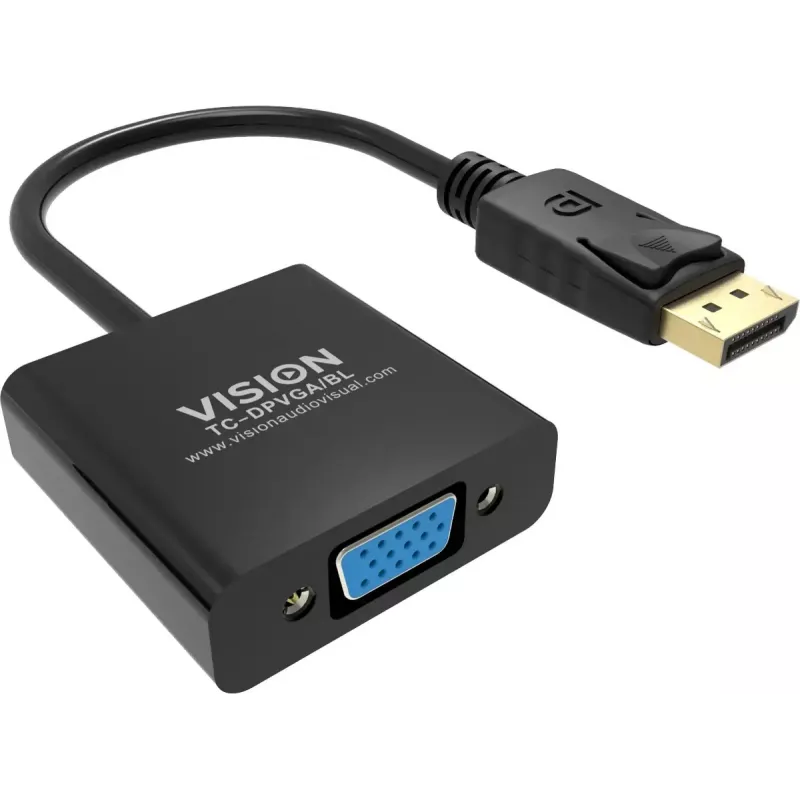 Adaptador de cabo de vídeo DisplayPort VGA Vision TC-DPVGA/BL
