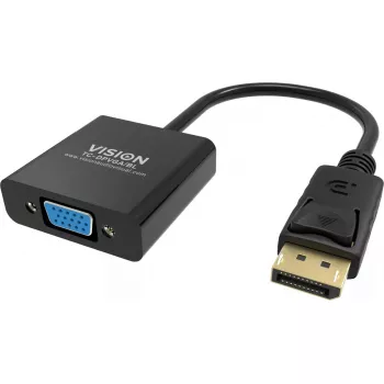 Adaptador de cabo de vídeo DisplayPort VGA Vision TC-DPVGA/BL