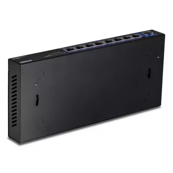 Switch de rede não gerido TRENDnet TEG-S5091 — 8 portas RJ-45 2.5G, 60 Gbit/s, 12V, para montagem na parede