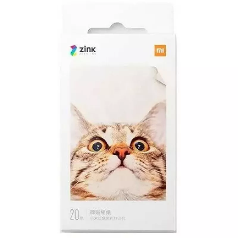 Papel para impressora fotográfica portátil Xiaomi Mi TEJ4019GL 20 folhas de papel fotográfico, 2x3 polegadas
