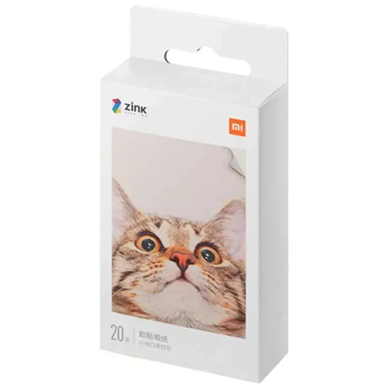 Papel para impressora fotográfica portátil Xiaomi Mi TEJ4019GL 20 folhas de papel fotográfico, 2x3 polegadas