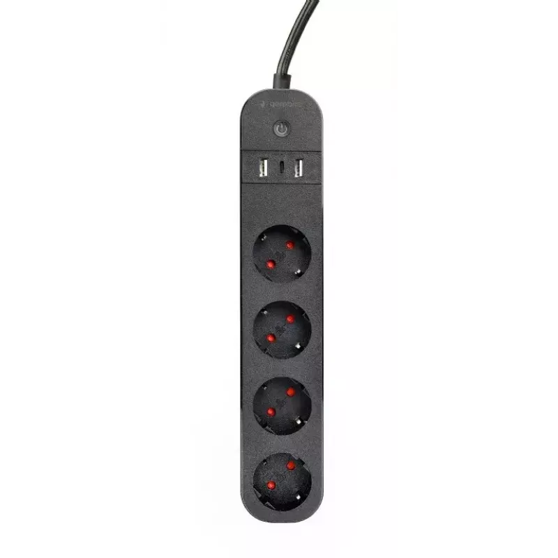 Régua de tomadas Gembird TSL-PS-S4U-01 Smart 4 tomadas AC