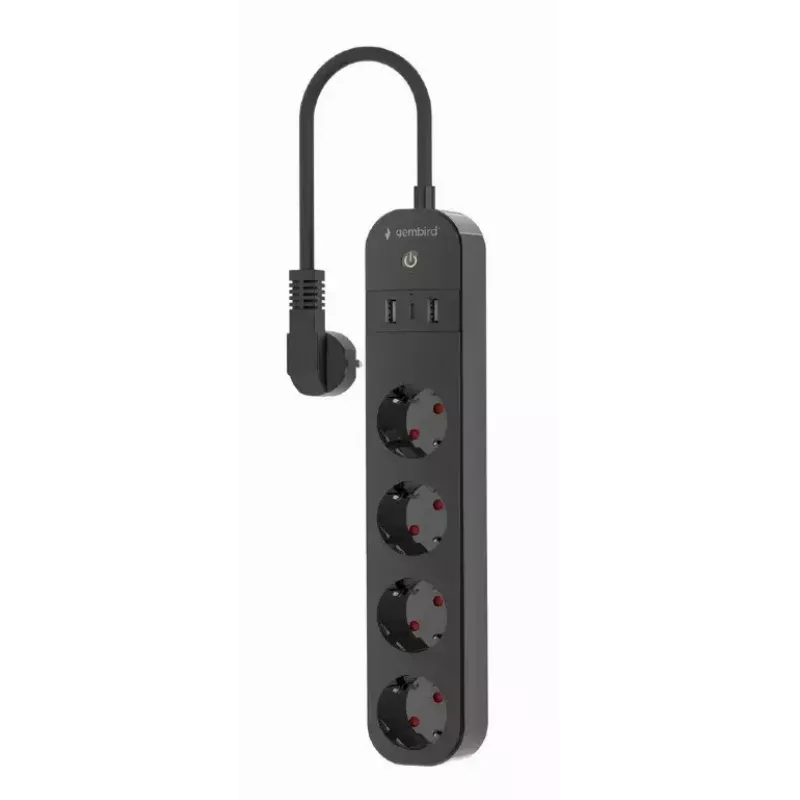 Régua de tomadas Gembird TSL-PS-S4U-01 Smart 4 tomadas AC