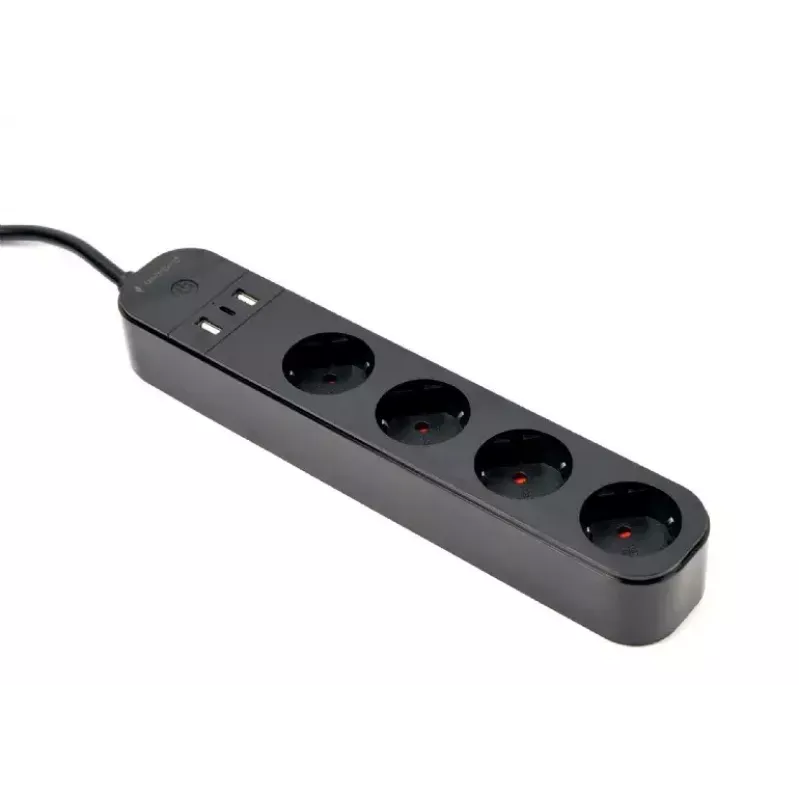 Régua de tomadas Gembird TSL-PS-S4U-01 Smart 4 tomadas AC