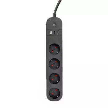 Régua de tomadas Gembird TSL-PS-S4U-01 Smart 4 tomadas AC
