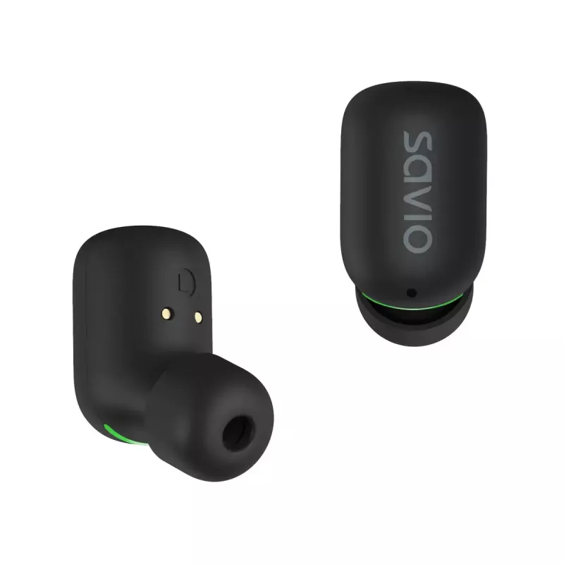 Savio TWS-09 auriculares intra-auriculares True Wireless, Bluetooth 5.1, IPX5, microfone integrado, 20–20000 Hz, pretos