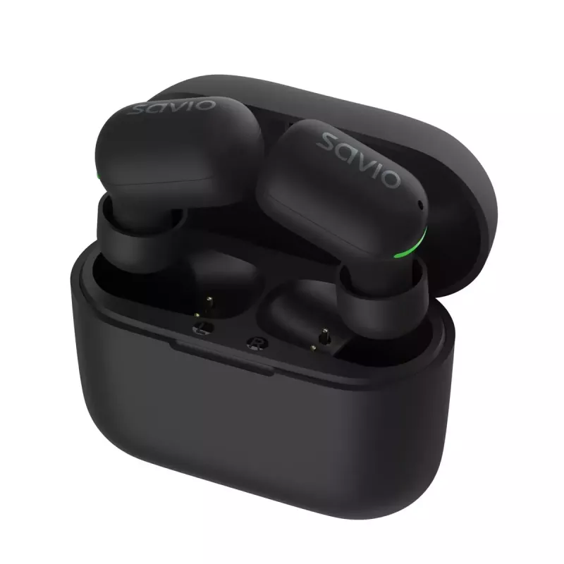 Savio TWS-09 auriculares intra-auriculares True Wireless, Bluetooth 5.1, IPX5, microfone integrado, 20–20000 Hz, pretos
