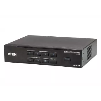 ATEN CAMLIVE PRO 4K comutador de vídeo 4 entradas HDMI para USB, preto, HDMI, 3840 x 2160 pixels, metal, Taiwan, 3840 x 2160 1920 x 1080 1280 x 720