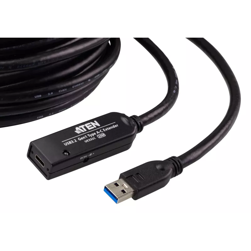 Cabo de extensão USB 3.2 Gen1 ATEN 20 M USB A para USB C 5 Gbit/s