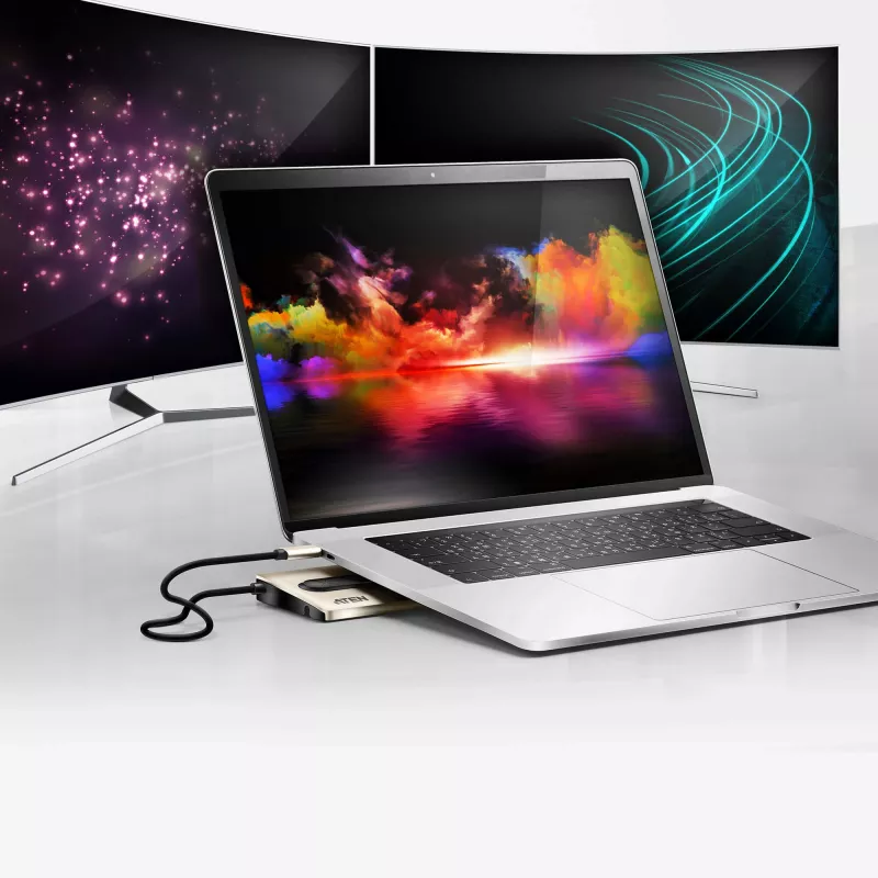 Dock multiportas USB-C ATEN com Power Pass-Through