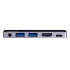 Dock de viagem USB-C ATEN com passagem de corrente, Universal, USB Type-C, preto, prateado