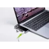 Dock de viagem USB-C ATEN com passagem de corrente, Universal, USB Type-C, preto, prateado