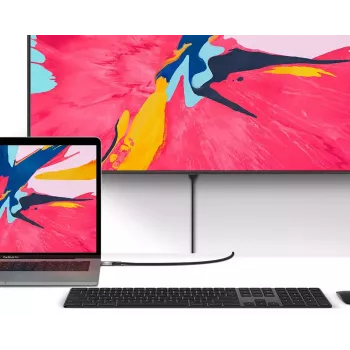 Cabo ALOGIC 2m Ultra USB-C macho para DP macho 4K 60Hz LED branco