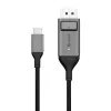 Cabo ALOGIC 2m Ultra USB-C macho para DP macho 4K 60Hz LED branco
