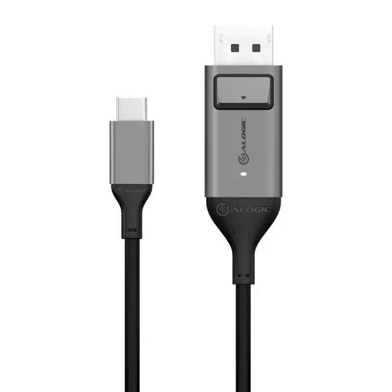 Cabo ALOGIC 2m Ultra USB-C macho para DP macho 4K 60Hz LED branco