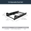 Calhas de rack universais fixas de 19 polegadas StarTech.com 3U com profundidade ajustável