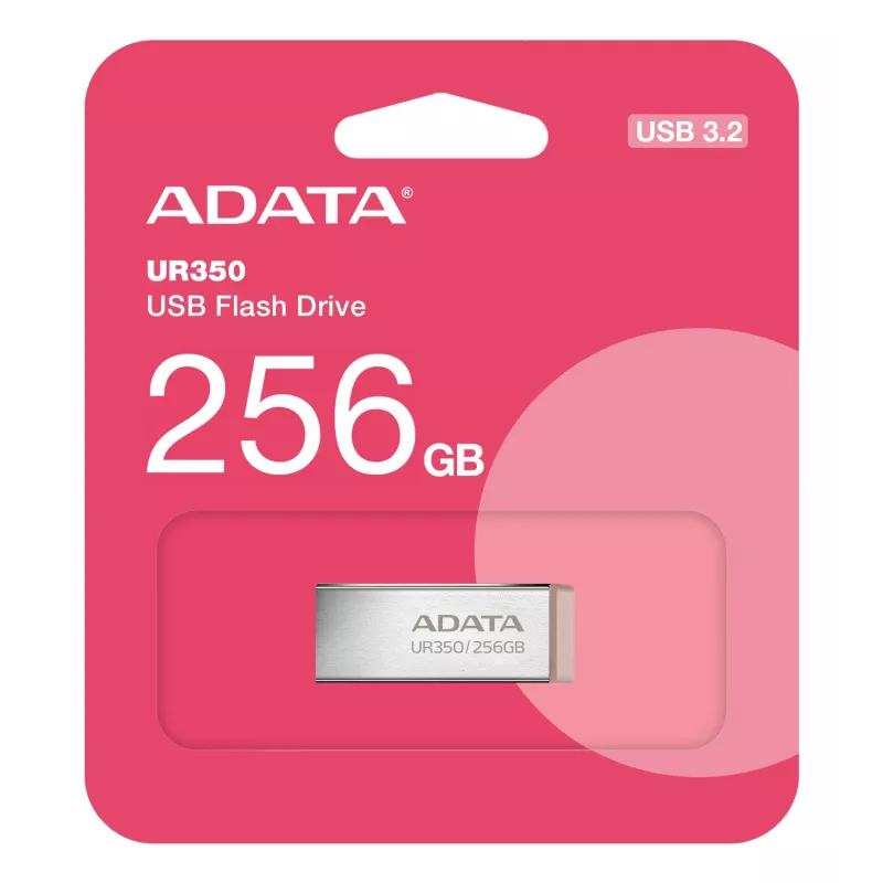 Pen drive USB ADATA UR350 256 GB USB Type-A 3.2 Gen 1 (3.1 Gen 1) castanho, aço inoxidável