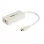 Adaptador USB-C para Gigabit Ethernet StarTech.com com porta USB-A – branco 1 Gbit/s NIC Adaptador de rede USB 3.0/USB 3.1 Type-C – 1GbE USB-C RJ45/LAN compatível com TB3 Windows MacBook Pro Chromebook