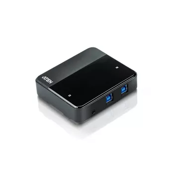 Comutador de partilha de periféricos USB 3.0 de 2 portas ATEN, 5 Gbit/s, Micro-USB Type-B, preto, plástico, 0 - 40 °C, -20 - 60 °C