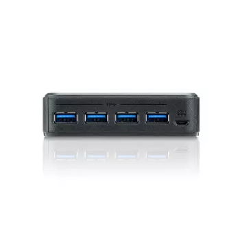 Comutador de partilha de periféricos USB 3.0 de 2 portas ATEN, 5 Gbit/s, Micro-USB Type-B, preto, plástico, 0 - 40 °C, -20 - 60 °C