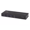 Comutador industrial USB 3.1 Gen1 de 4 portas ATEN, 5 Gbit/s, preto, metal, 0 - 50 °C, -20 - 60 °C, 0 - 80%