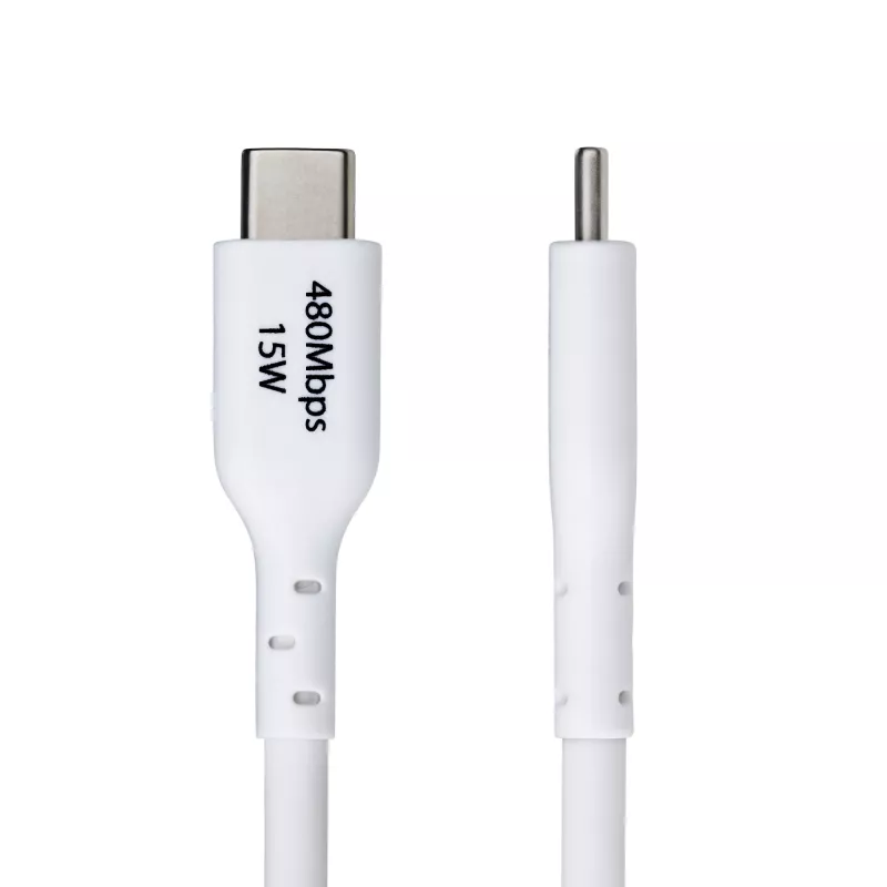 Cabo de carregamento USB-A para USB-C de 3m (9.8ft) StarTech.com, carregar e sincronizar, 3A, USB 2.0, revestimento TPE – cabo de carregamento USB branco