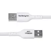 Cabo de carregamento USB-A para USB-C de 3m (9.8ft) StarTech.com, carregar e sincronizar, 3A, USB 2.0, revestimento TPE – cabo de carregamento USB branco
