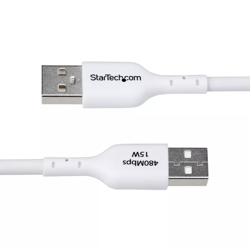 Cabo de carregamento USB-A para USB-C de 3m (9.8ft) StarTech.com, carregar e sincronizar, 3A, USB 2.0, revestimento TPE – cabo de carregamento USB branco