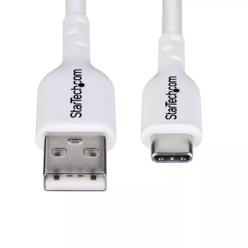 Cabo de carregamento USB-A para USB-C de 3m (9.8ft) StarTech.com, carregar e sincronizar, 3A, USB 2.0, revestimento TPE – cabo de carregamento USB branco