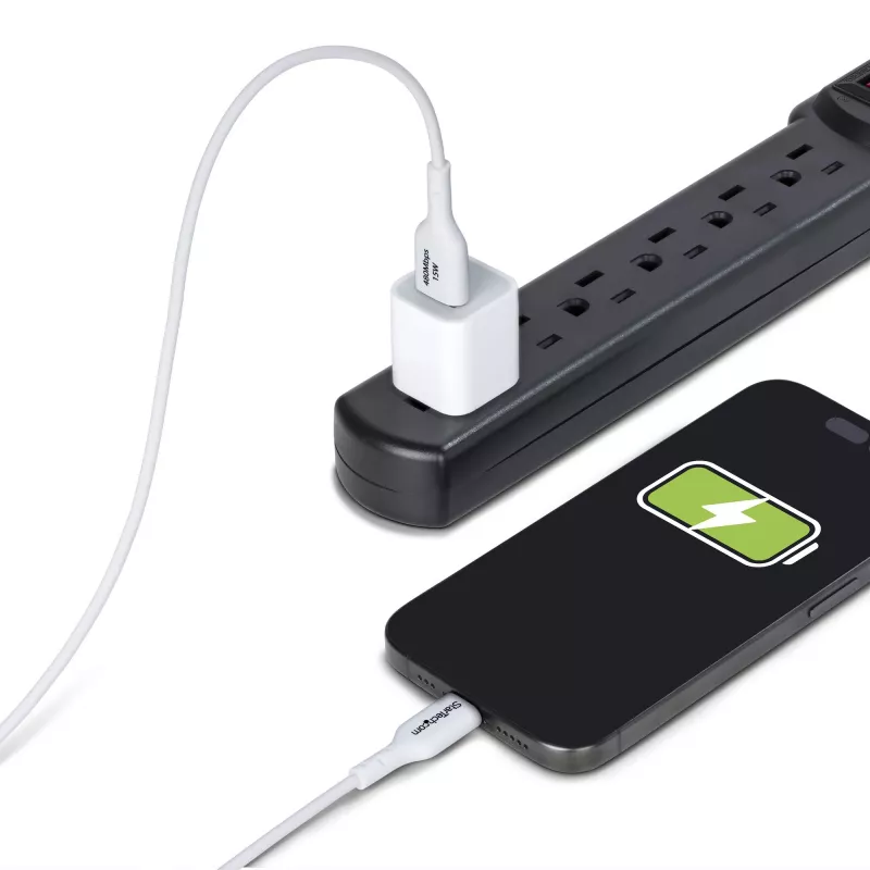 Cabo de carregamento USB-A para USB-C de 3m (9.8ft) StarTech.com, carregar e sincronizar, 3A, USB 2.0, revestimento TPE – cabo de carregamento USB branco