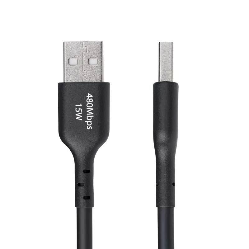 Cabo de carregamento USB-A para USB-C de 4m (13ft) StarTech.com, carregar e sincronizar, 3A, USB 2.0, revestimento TPE – cabo de carregamento USB preto