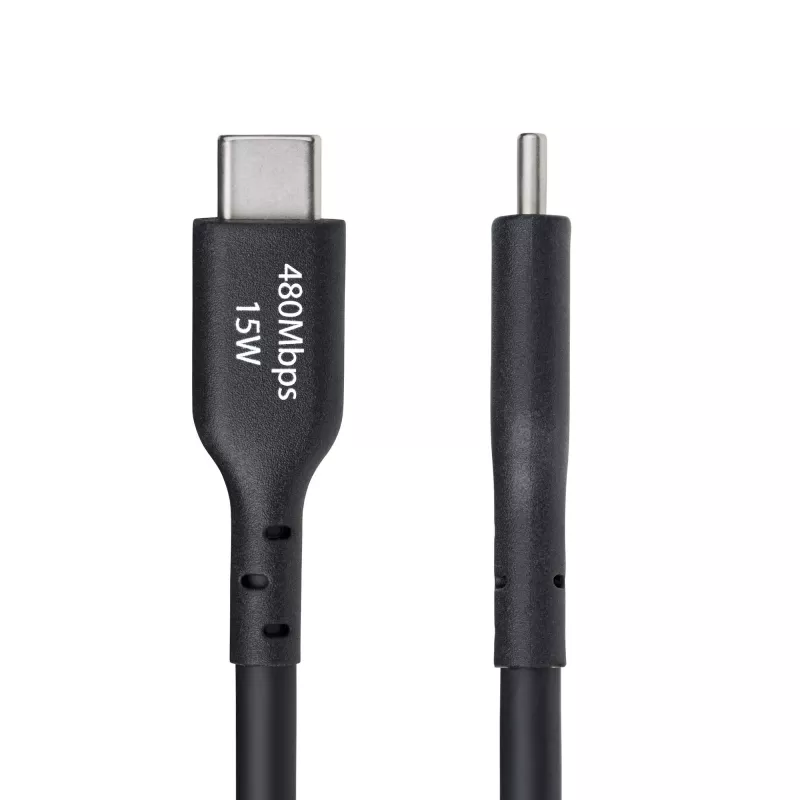 Cabo de carregamento USB-A para USB-C de 4m (13ft) StarTech.com, carregar e sincronizar, 3A, USB 2.0, revestimento TPE – cabo de carregamento USB preto