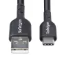 Cabo de carregamento USB-A para USB-C de 4m (13ft) StarTech.com, carregar e sincronizar, 3A, USB 2.0, revestimento TPE – cabo de carregamento USB preto