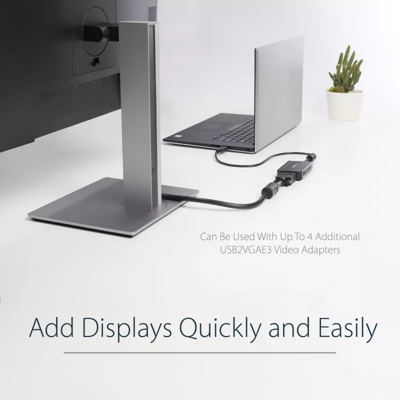 Adaptador USB 2.0 para VGA StarTech.com, conversor USB para monitor VGA para Windows, 1080p (sem suporte para macOS/ChromeOS/Linux) - TAA